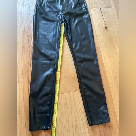 Entro Black Faux Leather Pants, Size Medium - Picture 7 of 8